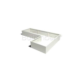 Gepoedercoat Staal Wit Plantenbak L-vorm 100, hoogte 40cm