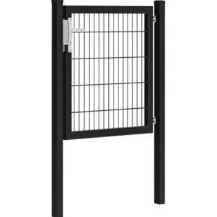 Hillfence metalen enkele poort Premium+slot 100x100cm zwart