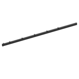 Hillfence metalen paal+aansluitingset afdekkap 6x4x240cm zwart