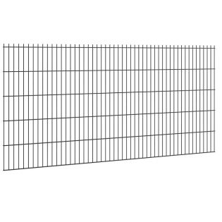 Hillfence metalen scherm dubbele staafmat 250x103cm zwart