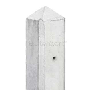 Tussenpaal grijs met diamantkop 10x10x190cm