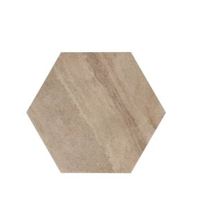 Keramische Zeshoek tegel Cappuccino Ø60x52x2cm