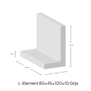L-element 80x45x100cm