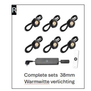 Lichtpakket 1 Zwart [6 spots]