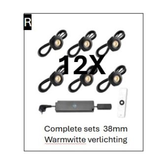 Lichtpakket 2 Zwart [12 spots]