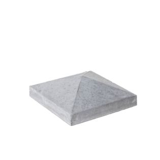 Paalmuts met punt Beton Grijs 40x40x5