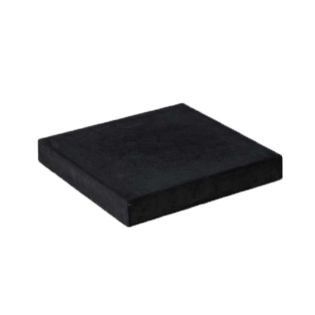 Paalmuts Vlak Beton Zwart Gecoat 80x80x5