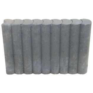 Pallisadeband Rond Grijs 8x50x50cm