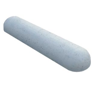 Parkeerband Stootband Betonwit 2 ronde zijkanten 20x17x95cm