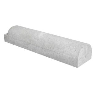 Parkeerband Stootband Grijs 1 ronde en 1 rechte zijkant 20x17x95cm