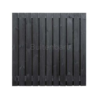 Trendline Schuttingscherm 180x166cm, Vuren Geschaafd Zwart gespoten, 16mm