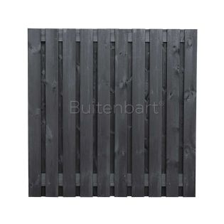 Trendline Schuttingscherm 180x180cm, Vuren Geschaafd Zwart gespoten, 16mm