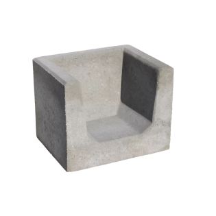 U-hoekelement Grijs 50x40x40cm