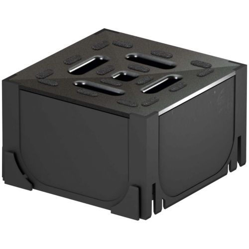 ACO Hexaline Hoekelement Kunststof Zwart