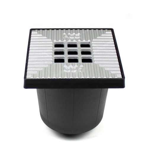 ACO Vloerput Kunststofrand + Aluminium Gecoat Rooster