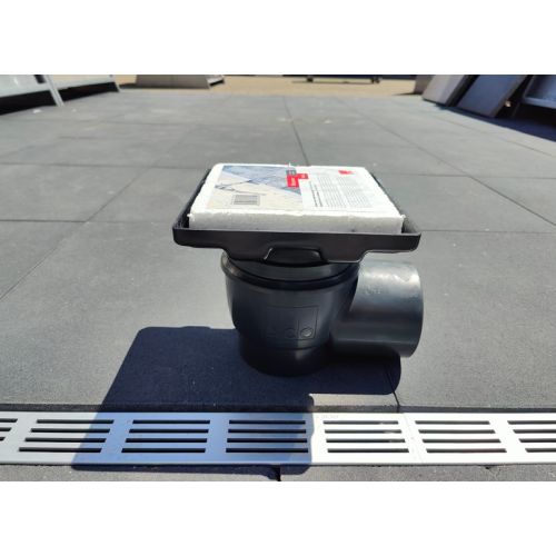 ACO Bluestone Vloerput 20x20x19,5 Zij-uitlaat