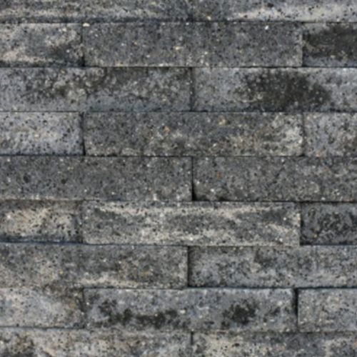 Muurblok Antraciet Rockface 10x15x60cm