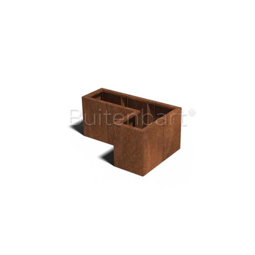Cortenstaal Plantenbak L-vorm 30, hoogte 40cm