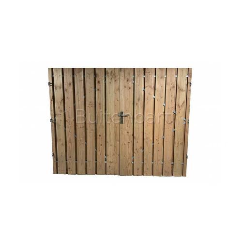 Dubbele Tuinpoort Trendline Easy Douglas Geschaafd Onbehandeld 180x190cm Rechtsdraaiend