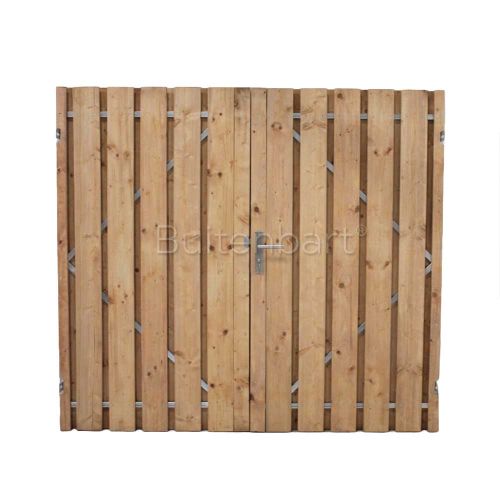 Dubbele Tuinpoort Grenen Rood Geïmpregneerd