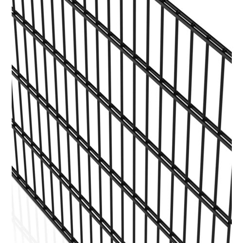 Dubbelstaafmat hekwerk 250x183cm Zwart RAL9005