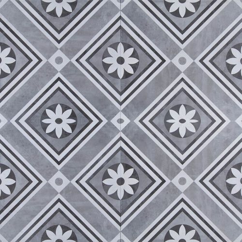 GeoCeramica topplaat Concreet Flower Dec 60x60x1cm