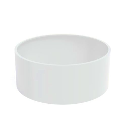 Gepoedercoat Aluminium Wit Plantenbak Rond diamter 200cm, hoogte 80cm