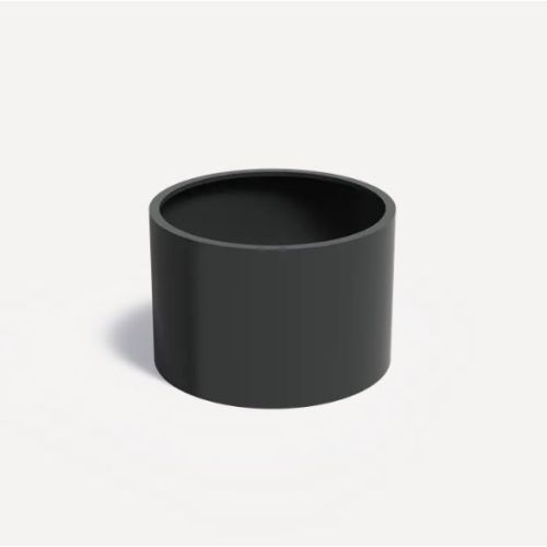 Gepoedercoat Aluminium Zwart Plantenbak Rond diamter 120cm, hoogte 80cm
