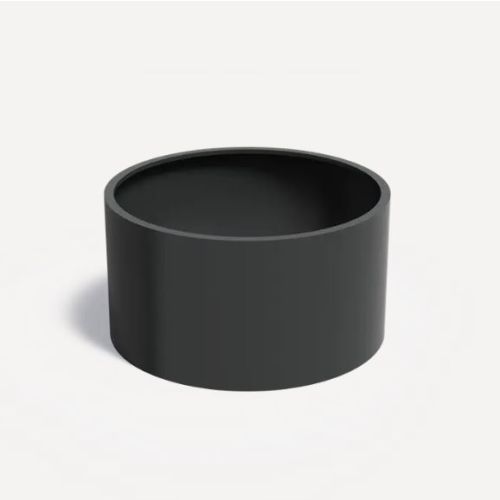 Gepoedercoat Aluminium Zwart Plantenbak Rond diamter 150cm, hoogte 80cm
