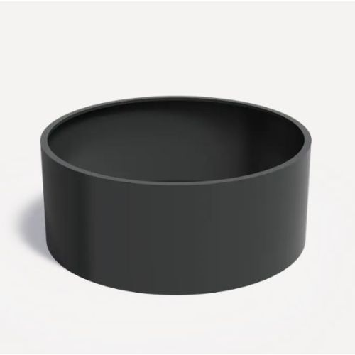 Gepoedercoat Aluminium Zwart Plantenbak Rond diamter 200cm, hoogte 80cm