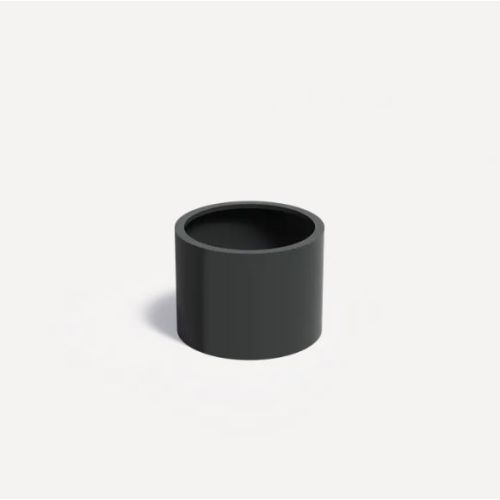 Gepoedercoat Aluminium Zwart Plantenbak Rond diamter 80cm, hoogte 60cm