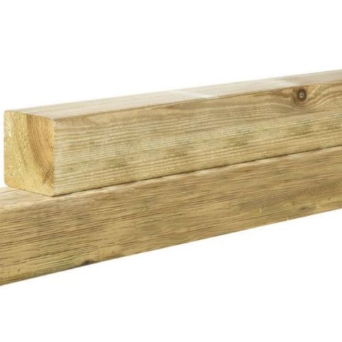 Grenen groen geimpregneerde paal 6,8x6,8x270cm