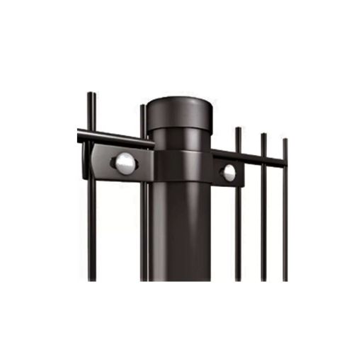 Eindpaal hoog Ø60 voor hekwerk 183cm Zwart RAL9005