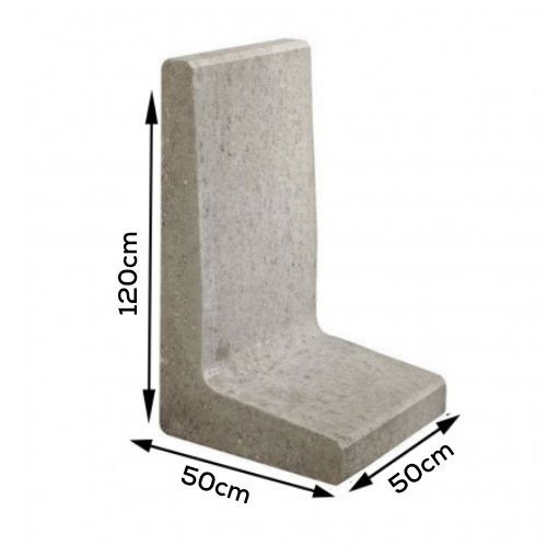 L-element Grijs 50x50x120cm