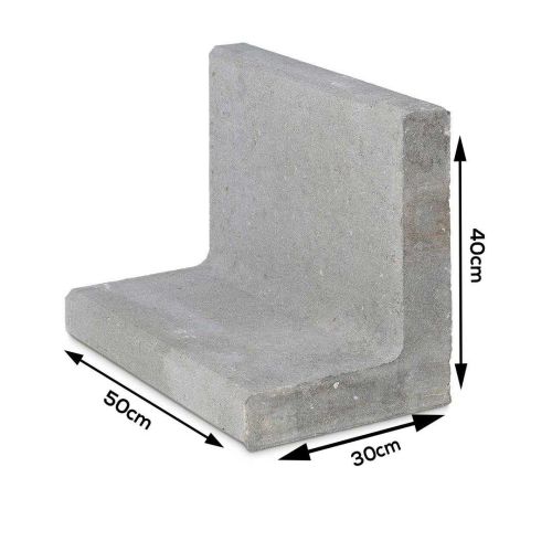 L-element Grijs 50x30x40cm