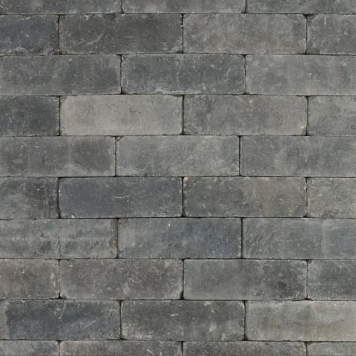 Metro Trommelsteen Grijs-zwart 21x7x7cm