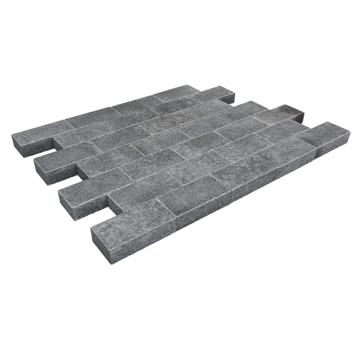 Natuursteen Klinker Gabro Piazza Waterjet 20x10x5