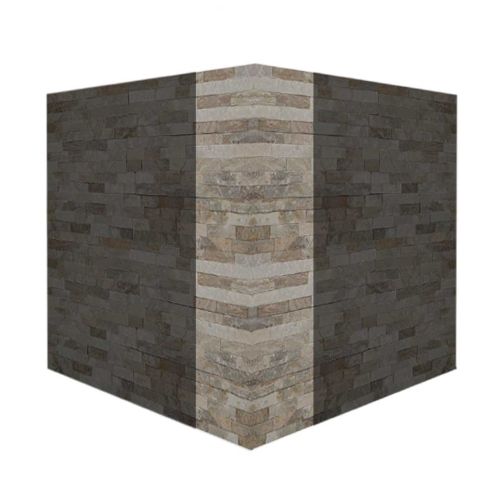 Natuursteenstrip HOEKSTUK Giallo Quartzite 15x(20+40)cm