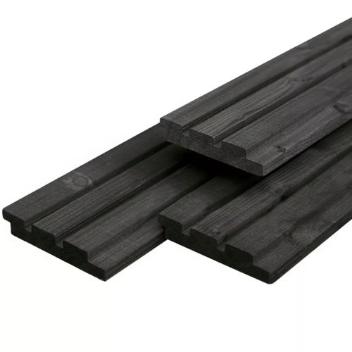 Douglas Zwart Triple Rhombus Zwart gespoten Gedroogd en Geschaafd 1.9x13x300cm