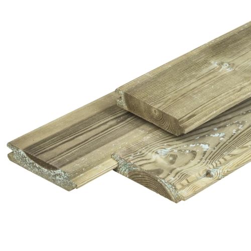 Grenen geïmpregneerd Blokhutprofiel 2.8x12.5x180cm geschaafd