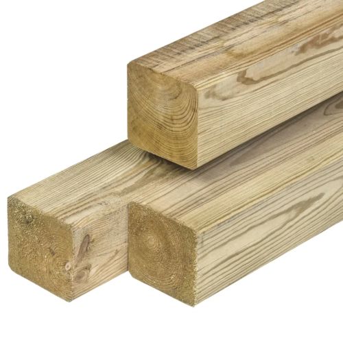 Grenen Paal Groen geimpregneerd Geschaafd 8.8x8.8x300cm