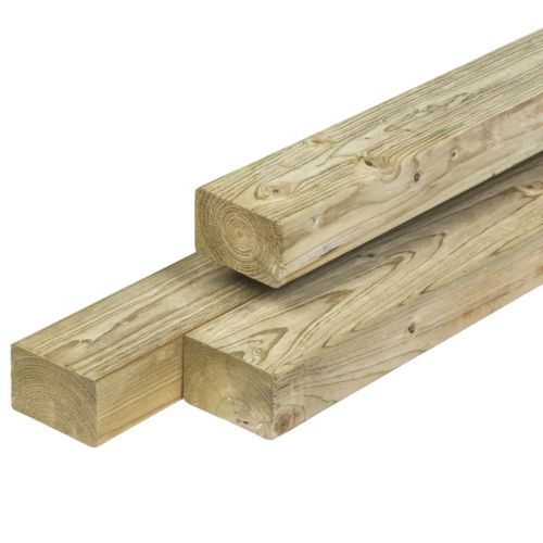 Regel Vuren Noord Europees Groen geimpregneerd Gedroogd en Geschaafd 4.5x7.0x300cm