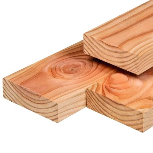 Ligger Douglas Gedroogd en Geschaafd Ronde hoek 6,5x21,0x400cm