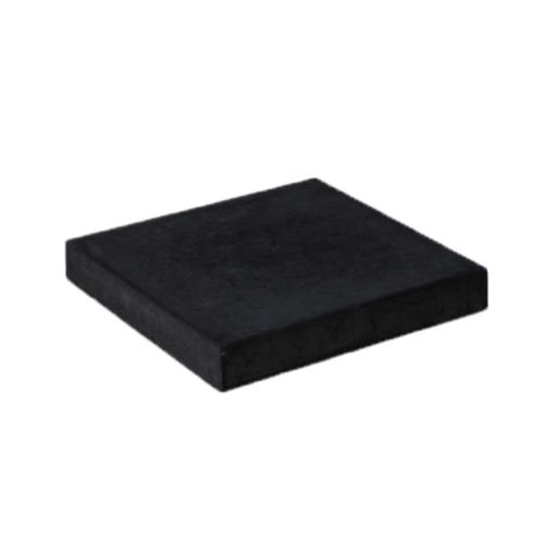 Paalmuts Vlak Beton Zwart Gecoat 90x90x5