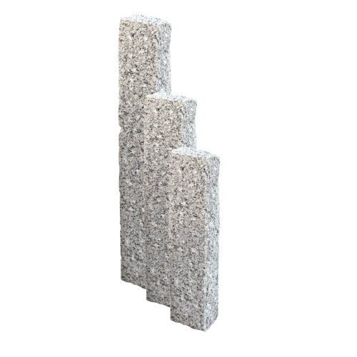 Pallisade Lichtgrijs Graniet 50x12x8cm