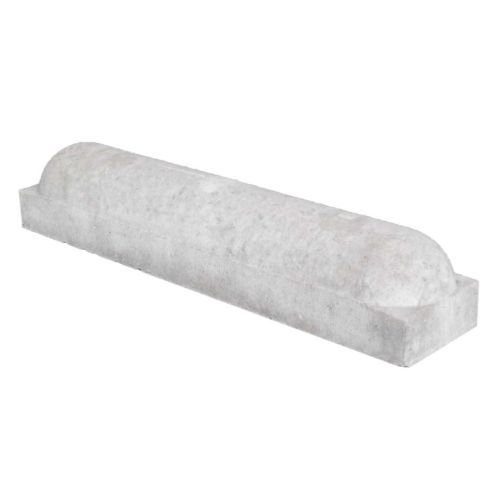 Parkeerband Stootband Grijs 2 ronde zijkanten 20x17x95cm