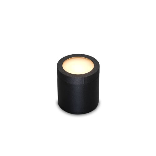 Pavia Cirkel Zwart Grondspot 12V