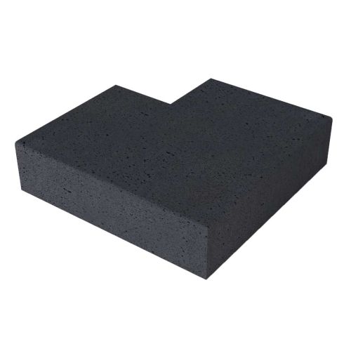 Oud Hollandse TRAP HOEKSTUK 90° (37/15) Buiten Carbon 60x60cm