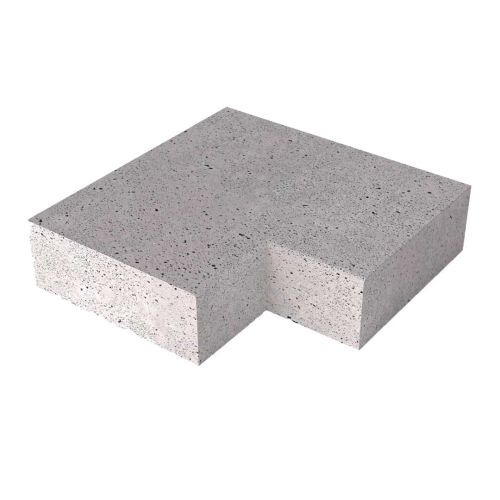 Oud Hollandse TRAP HOEKSTUK 90° (37/15) Binnen Grijs 60x60cm