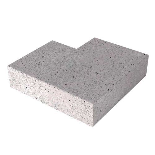 Oud Hollandse TRAP HOEKSTUK 90° (37/15) Buiten Grijs 60x60cm